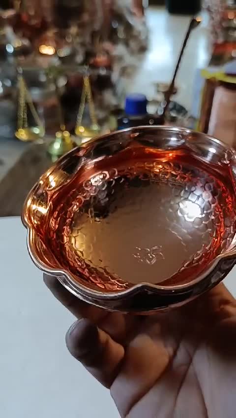 پیاله مسی سه پایه نانو چکشی