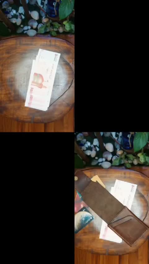 کیف پول مردانه اقتصادی چرم طبیعی بزی دستدوز برند اس تی 