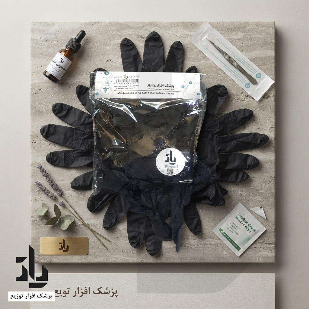 دستکش نیتریل مشکی (16 عدد)