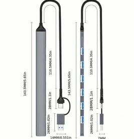 هاب USB 3.0 هفت پورت مدل P-7602