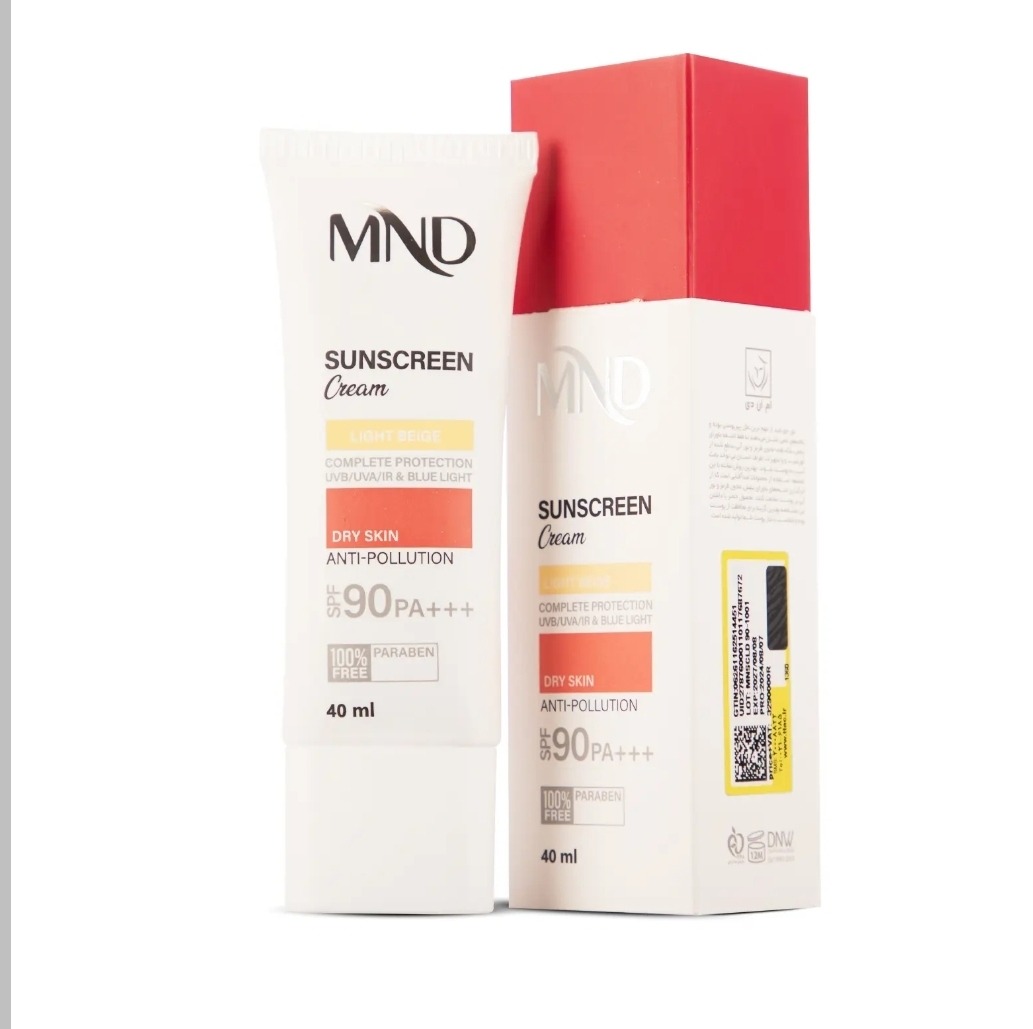 کرم ضدآفتاب (SPF 90) بژ روشن مناسب پوست خشک 