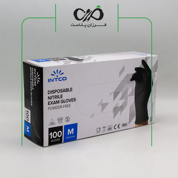 دستکش نیتریل مشکی 100 عددی Large (تکی)