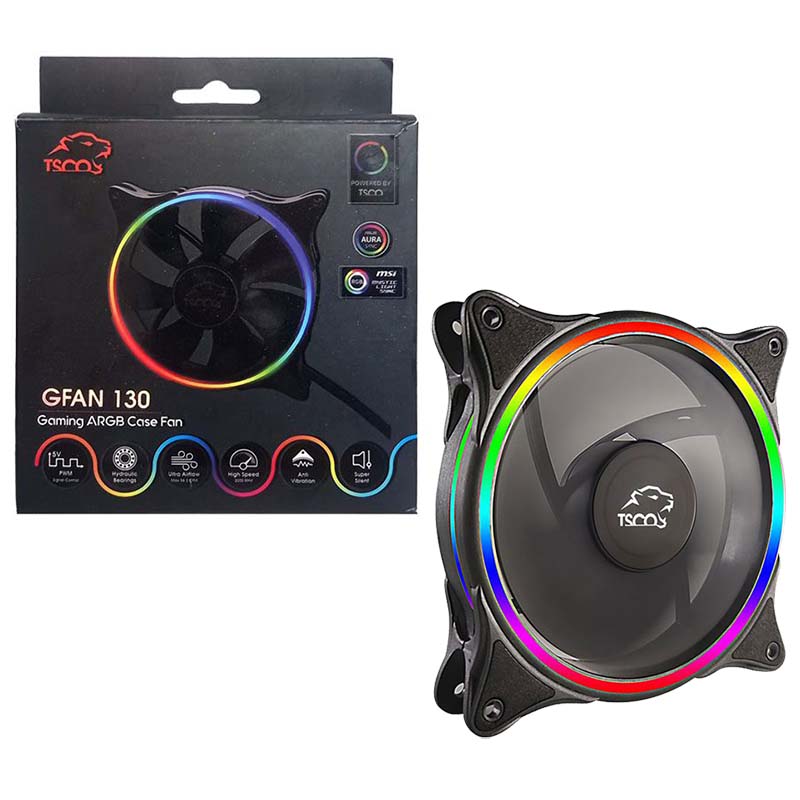 فن کیس 12*12 سانتی متری ARGB دار تسکو TSCO GFAN 130