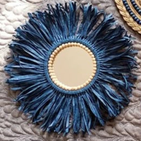 آیینه تزئینی رافیا