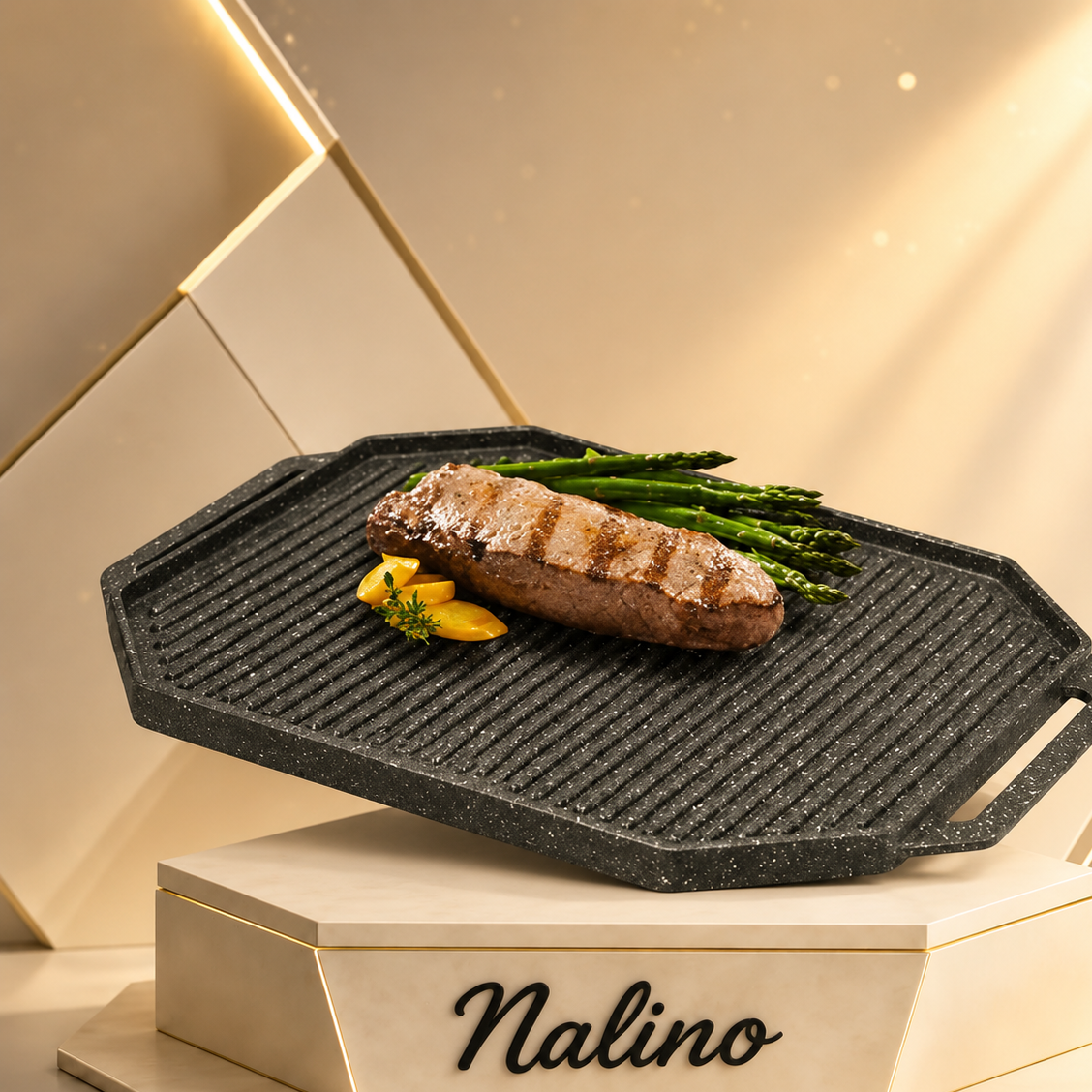تابه گریل چدن دو طرفه مدل Napoli