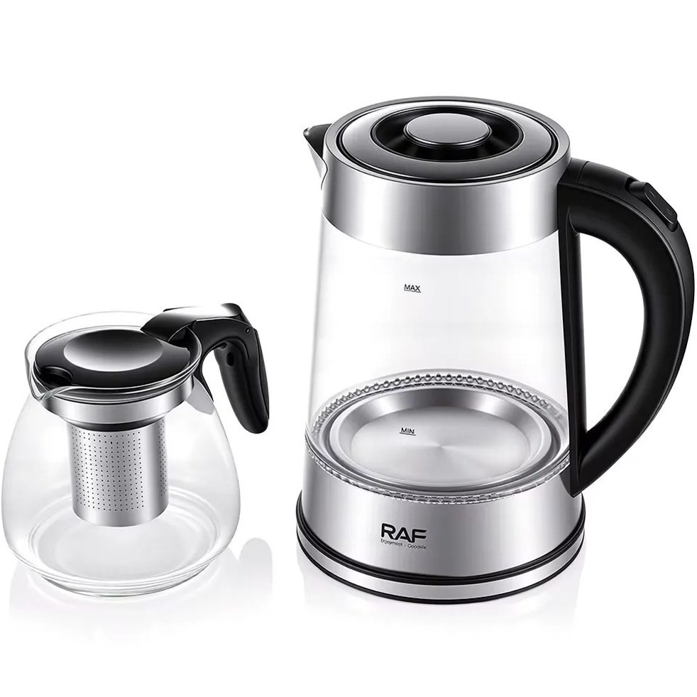 چای ساز راف مدل R.7217 ظرفیت 1 لیتر چای ساز شیشه ای RAF