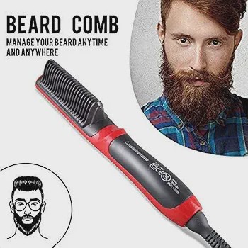 برس صاف کننده موی برقی HQT-908B با صفحات سرامیکی و تنظیم حرارت