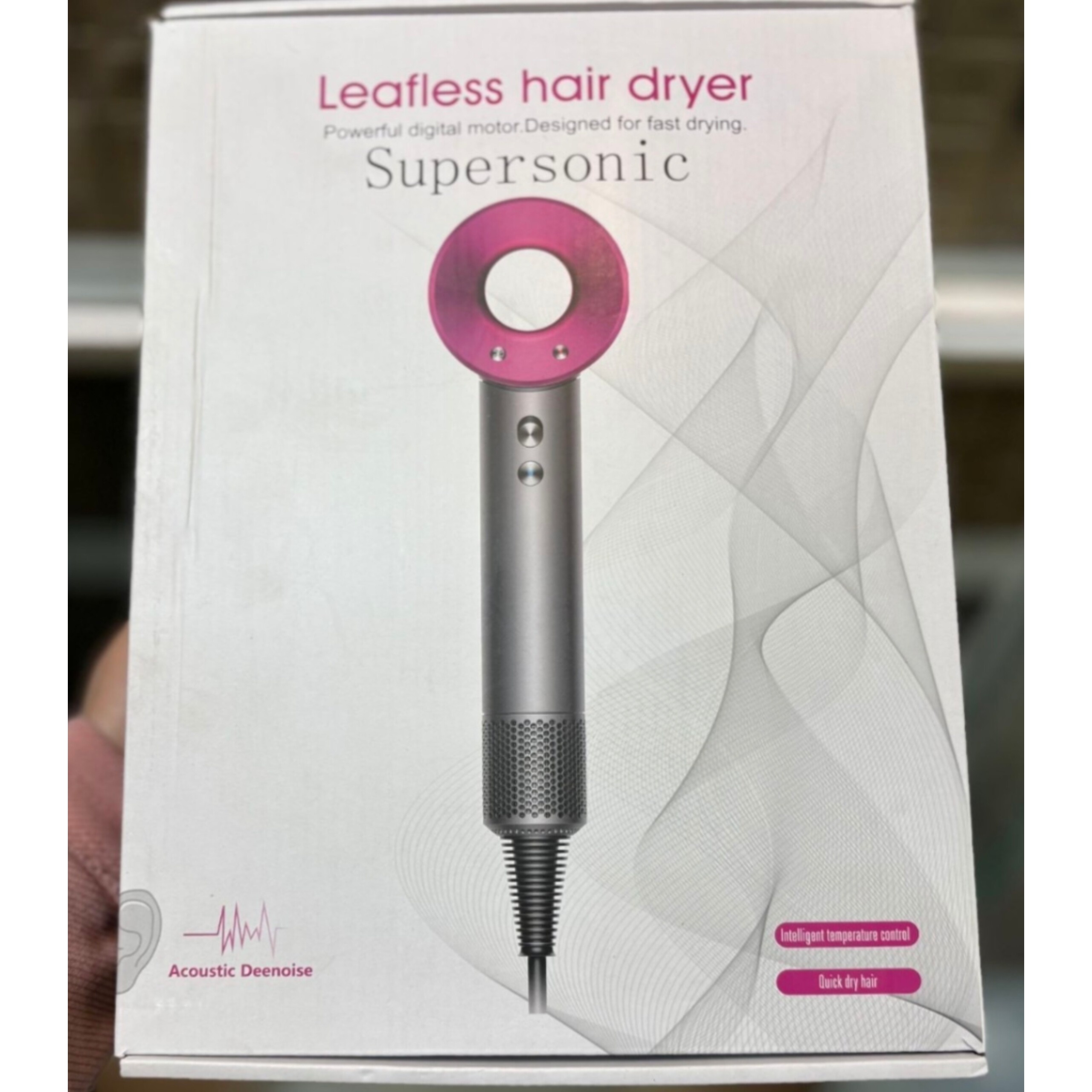 سشوار سوپرسونیک مدل Leafless Hair Dryer خشک کن حرفه ای مو با موتور پرسرعت