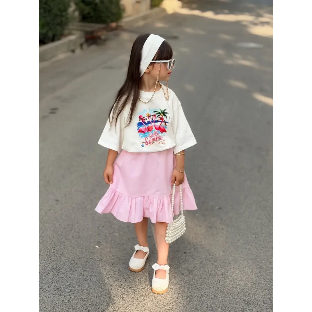 تیشرت دامن دخترانه