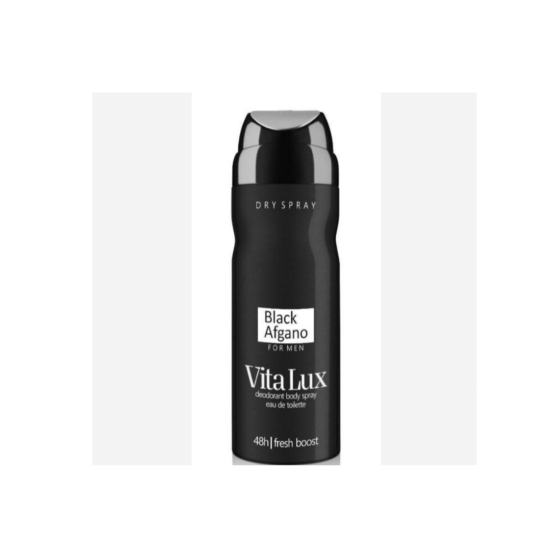 اسپری بدن مردانه 48ساعته ویتالوکس رایحه بلک افغان حجم 200ml