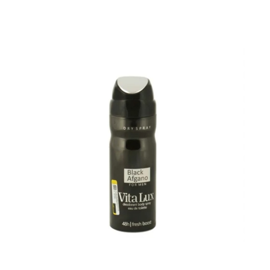 اسپری بدن مردانه 48ساعته ویتالوکس رایحه بلک افغان حجم 200ml