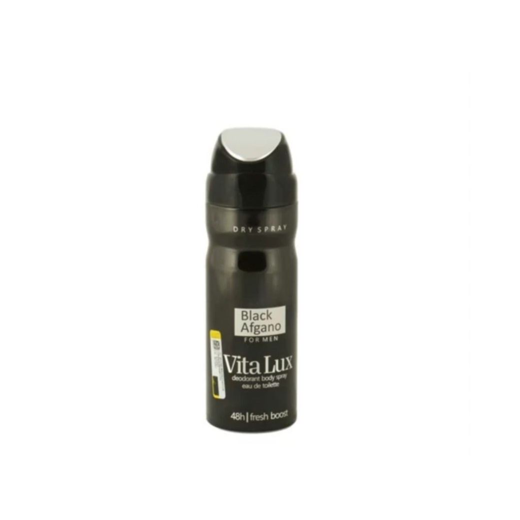 اسپری بدن مردانه 48ساعته ویتالوکس رایحه بلک افغان حجم 200ml