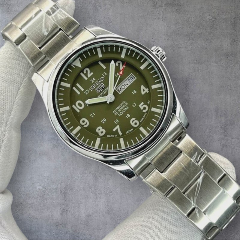 ساعت مچی مردانه سیکو مدل SEIKO 5 صفحه سبز