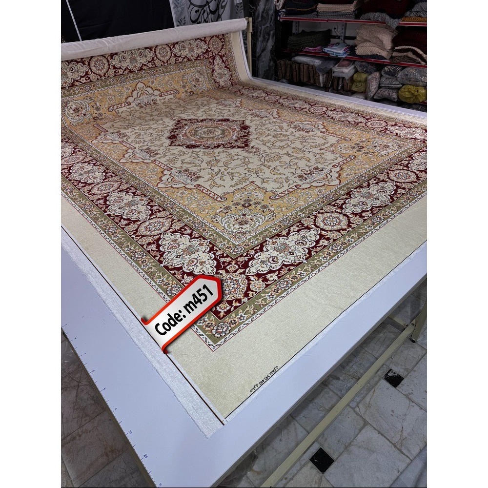 روفرشی کشدار (کاور فرش) و فرشینه و پادری کالای خواب متین کد m 451