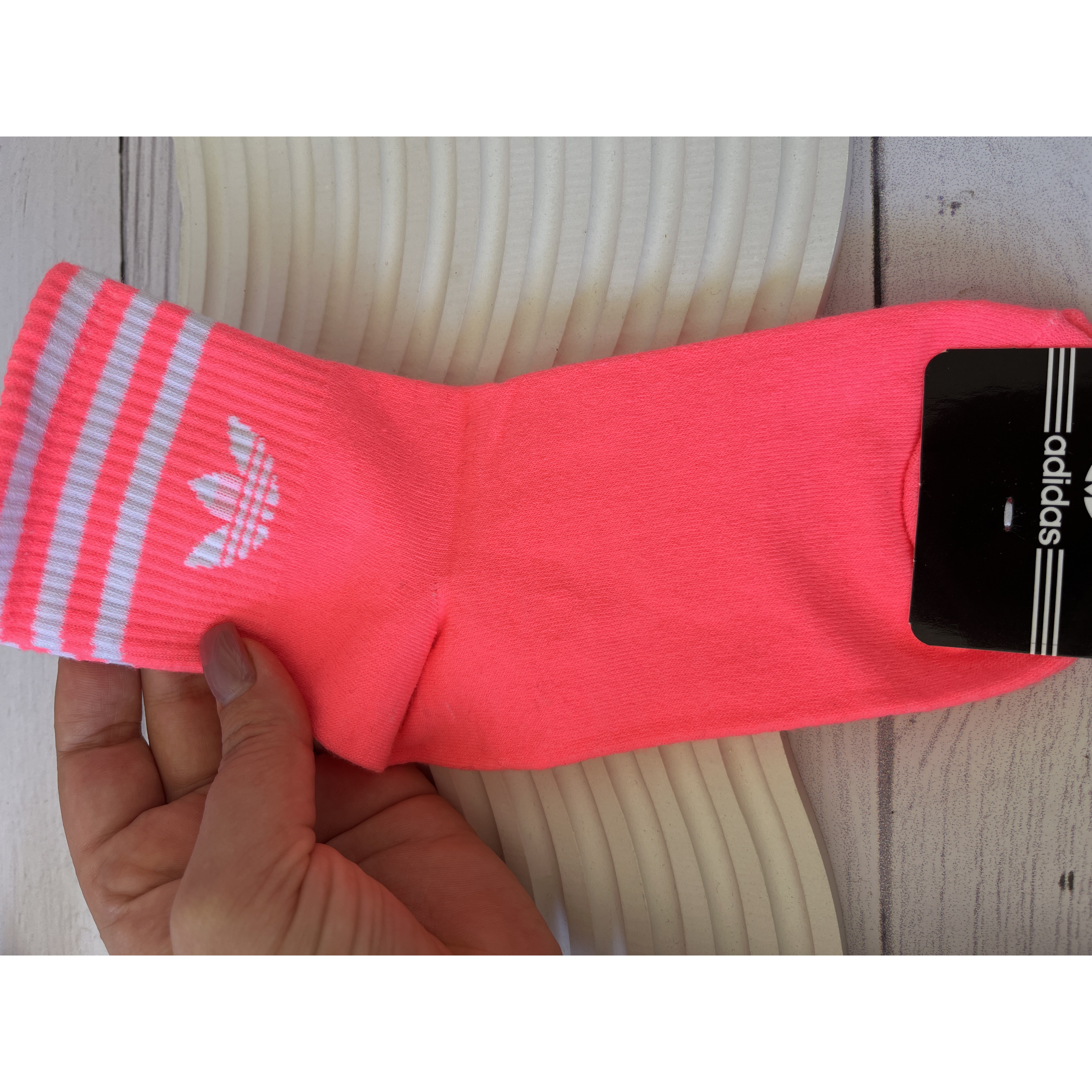 جوراب نیم ساق آدیداس جنس نخ پنبه فری سایز برندADIDAS
