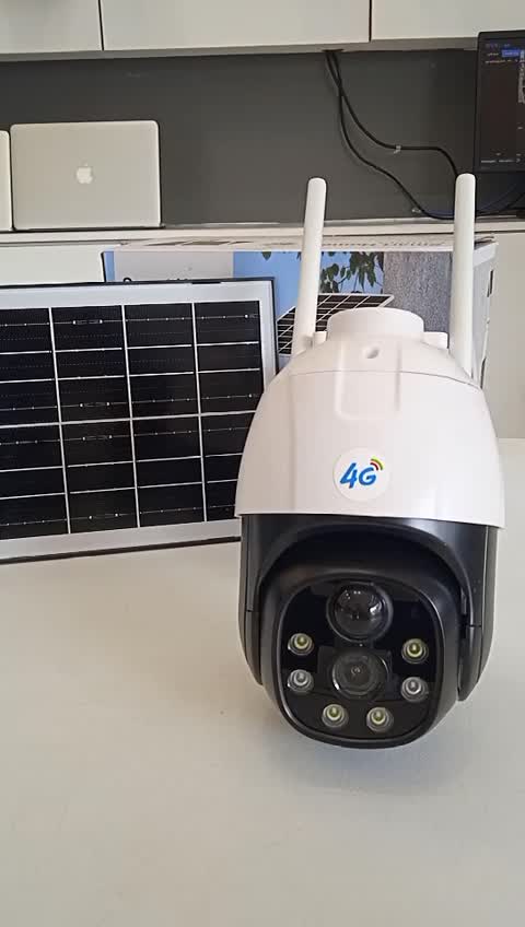 دوربین بی سیم سیمکارتی تک لنز سولار مدل D19 (V380 PRO) ( پس کرایه )