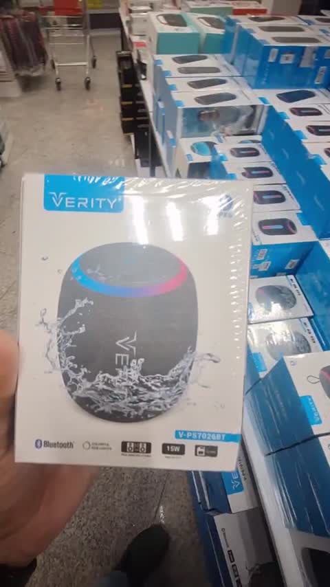 اسپیکر بلوتوثی قابل حمل وریتی مدل V-PS7026BT با نورپردازی RGB