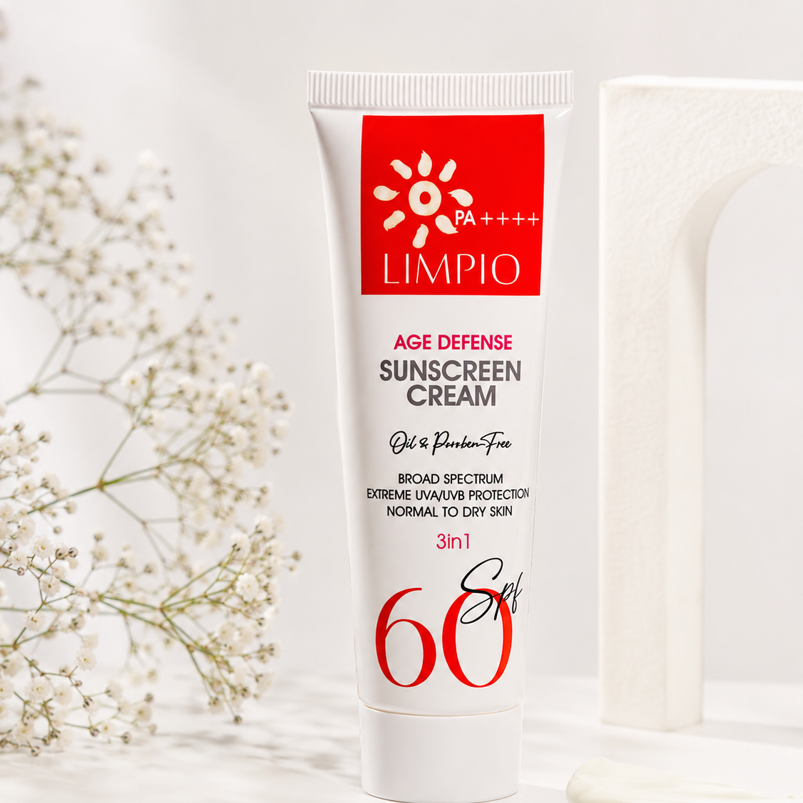 کرم ضدآفتاب لیمپیو Age Defense SPF60 بیرنگ