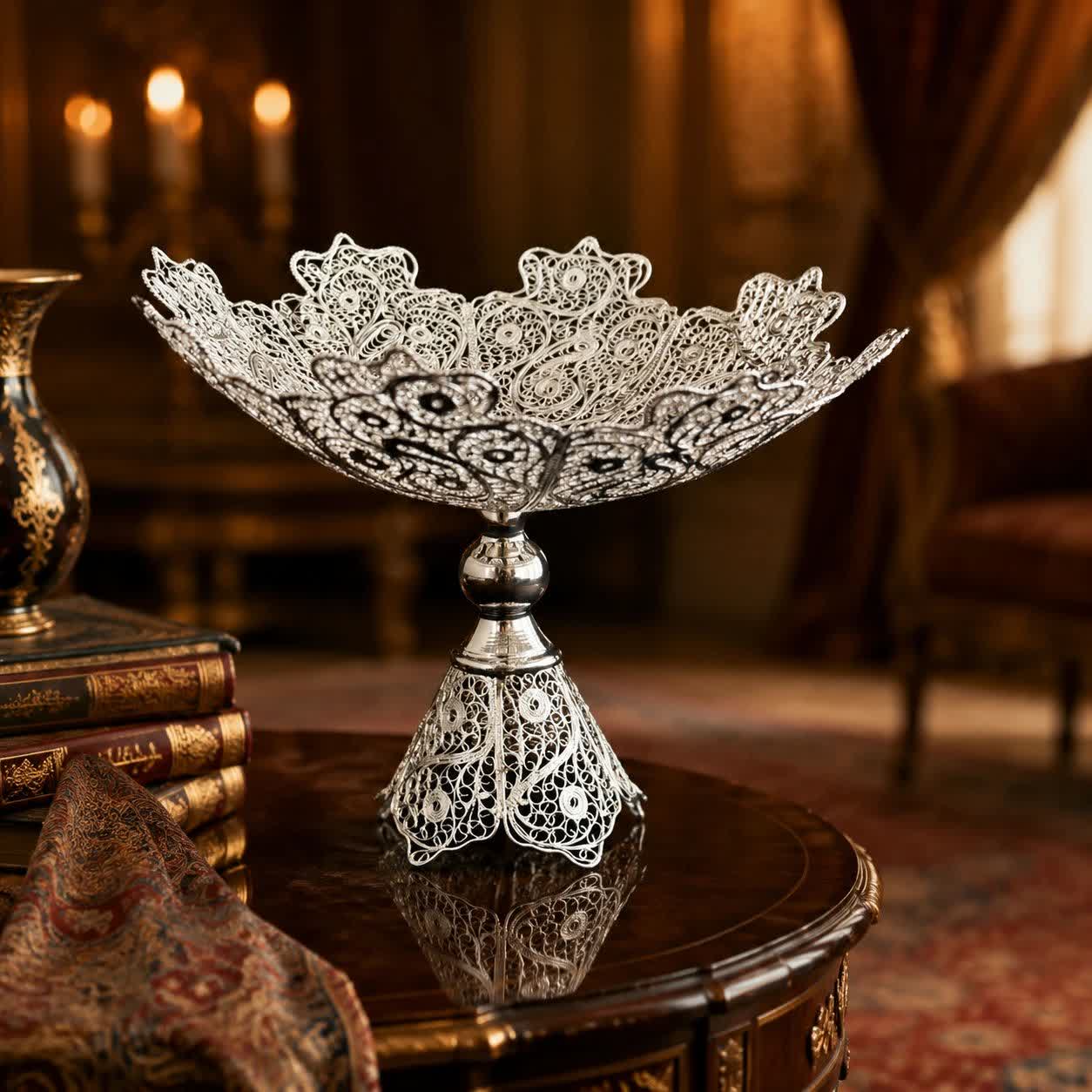 ظروف ملیله کاری شیرینی خوری کنگره