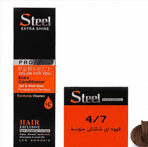 رنگ مو استیل شماره 4.7 رنگ قهوه ای شکلاتی متوسط