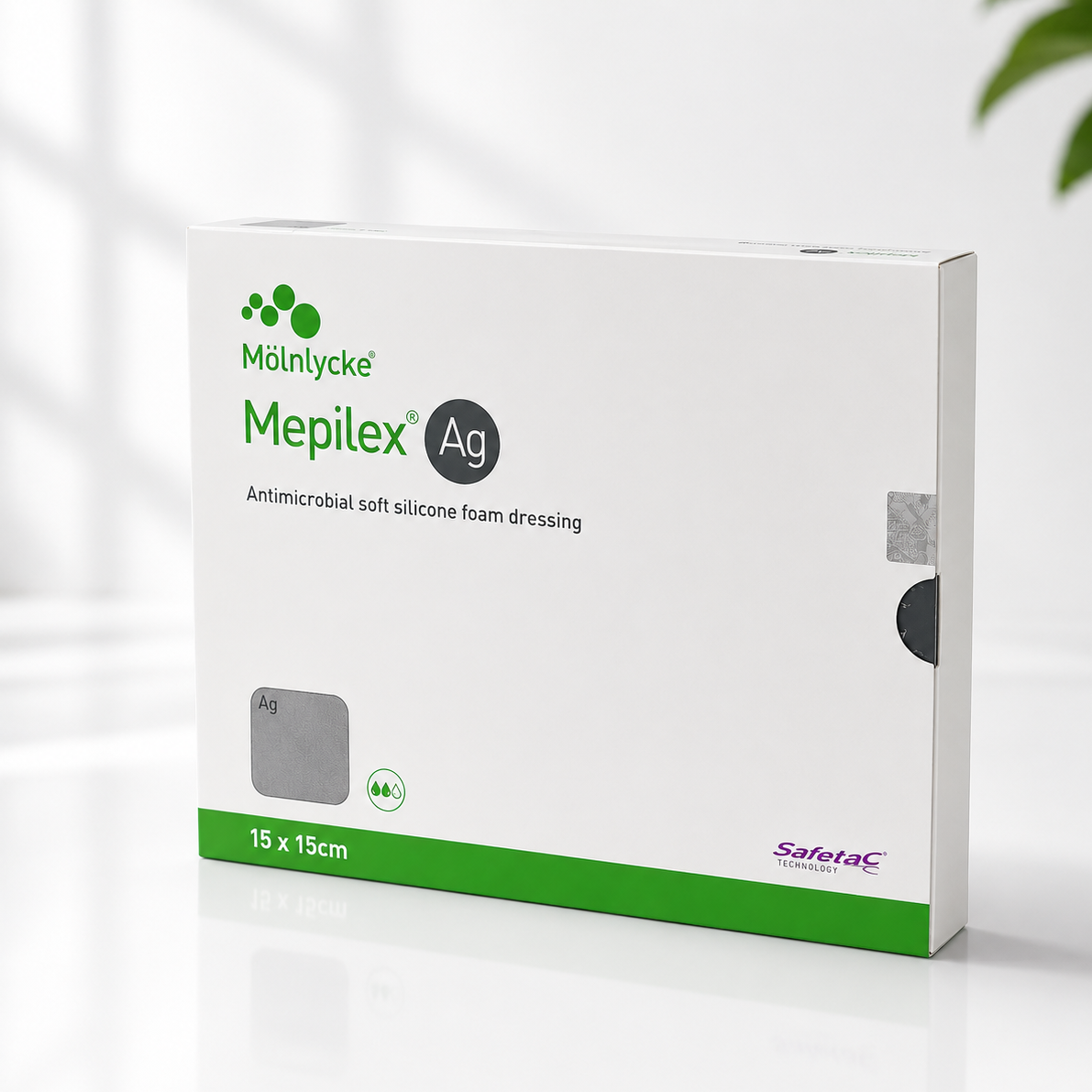 پانسمان فوم مپیلکس نقره مونلیکه- Mepilex Ag 15*15