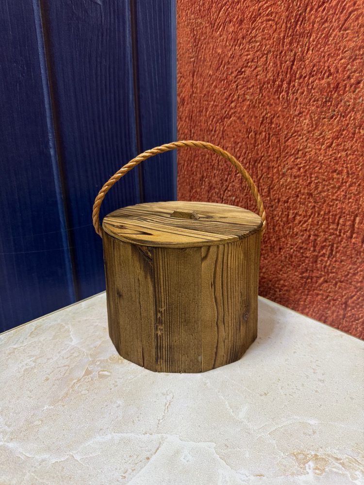 سطل نظم دهنده چوبی درب دار