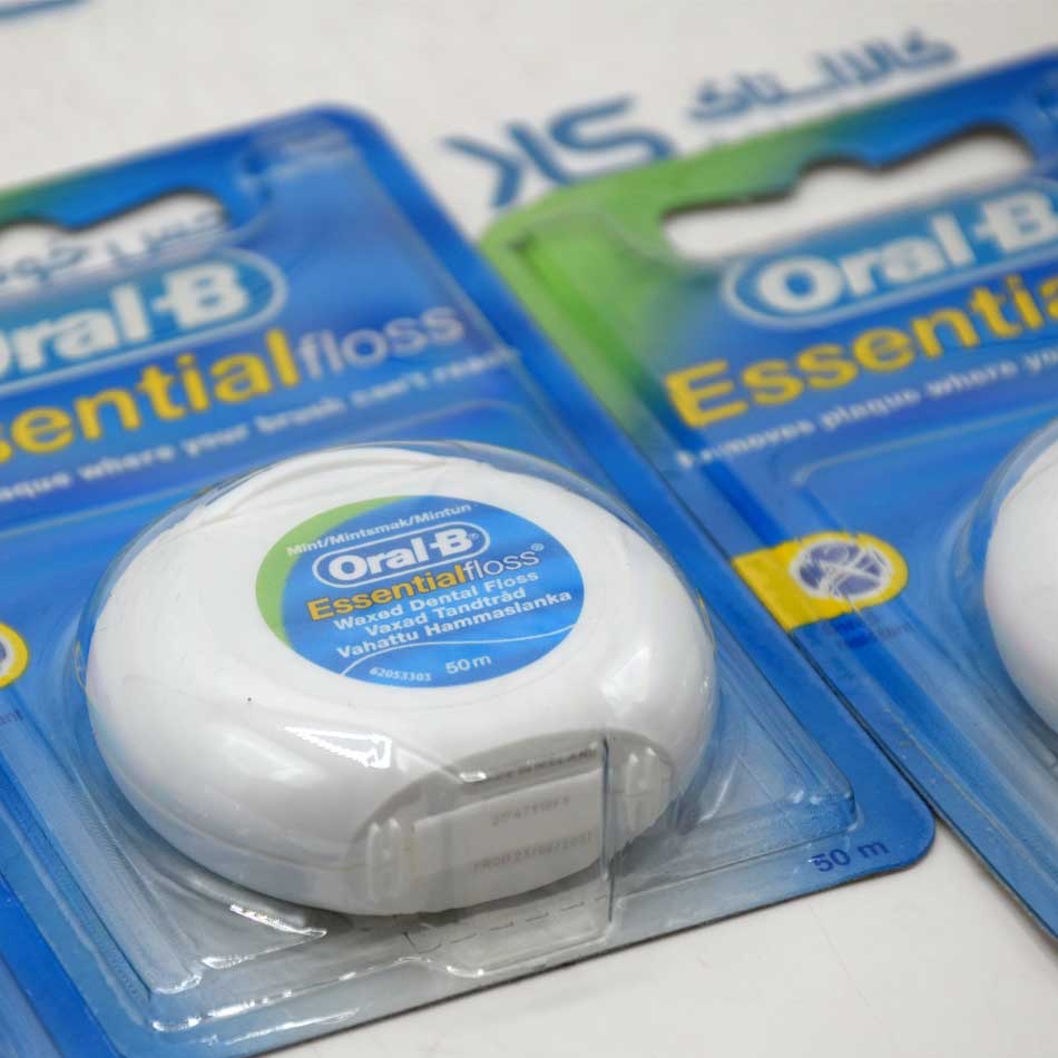 نخ دندان اورال بی ORAL-B اصل مدل Essential Floss با رایحه نعنا طول 50 متر