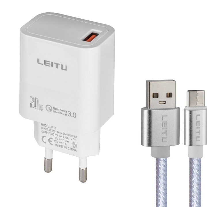شارژر دیواری لیتو مدل LH-12 به همراه کابل