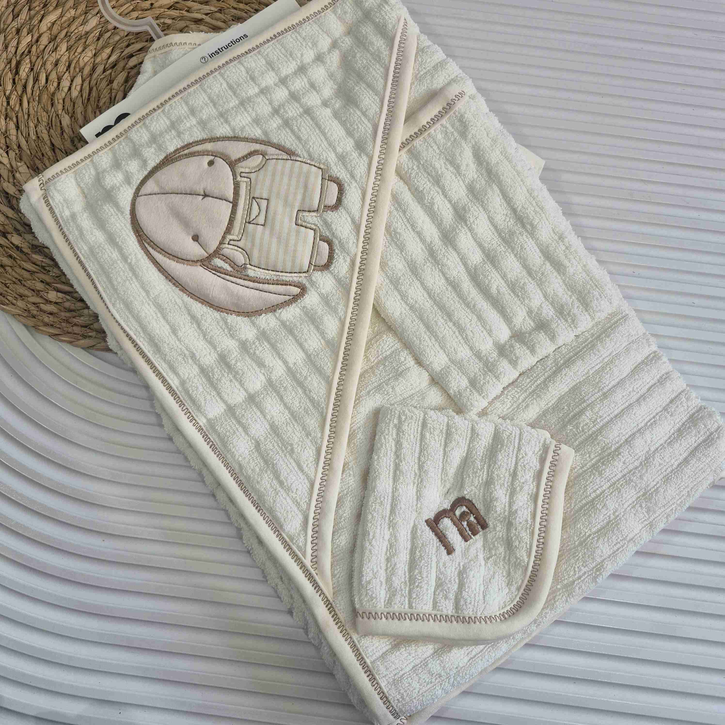 حوله 5 تکه مادرکر طرح خرگوش شیری کد 55154