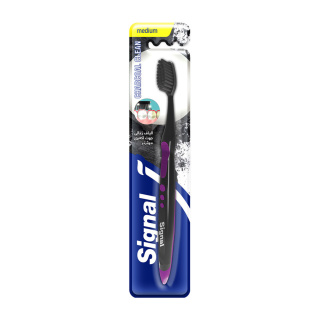 مسواک سیگنال مدل Charcoal Clean با برس متوسط Signal Charcoal Clean Toothbrush