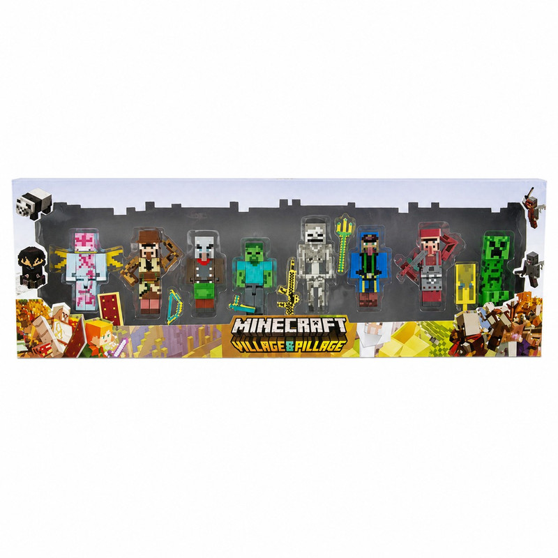 فیگور مدل ماینکرافت طرح Village ampPillage ارتفاع 7 سانتیمتر مجموعه 8 عددی af 65 مدل 1