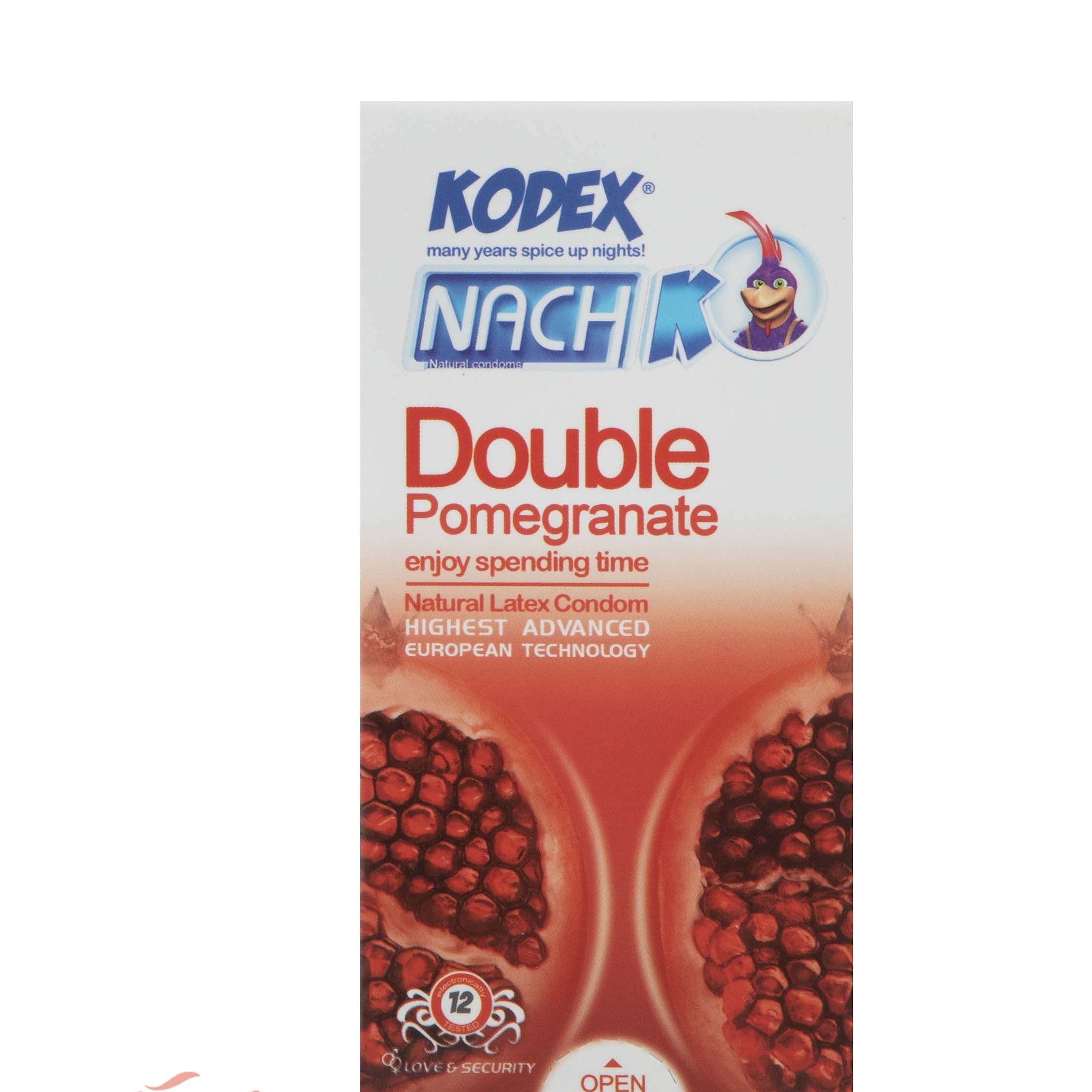 کاندوم کدکس مدل Double Pomegranate بسته 12 عددی