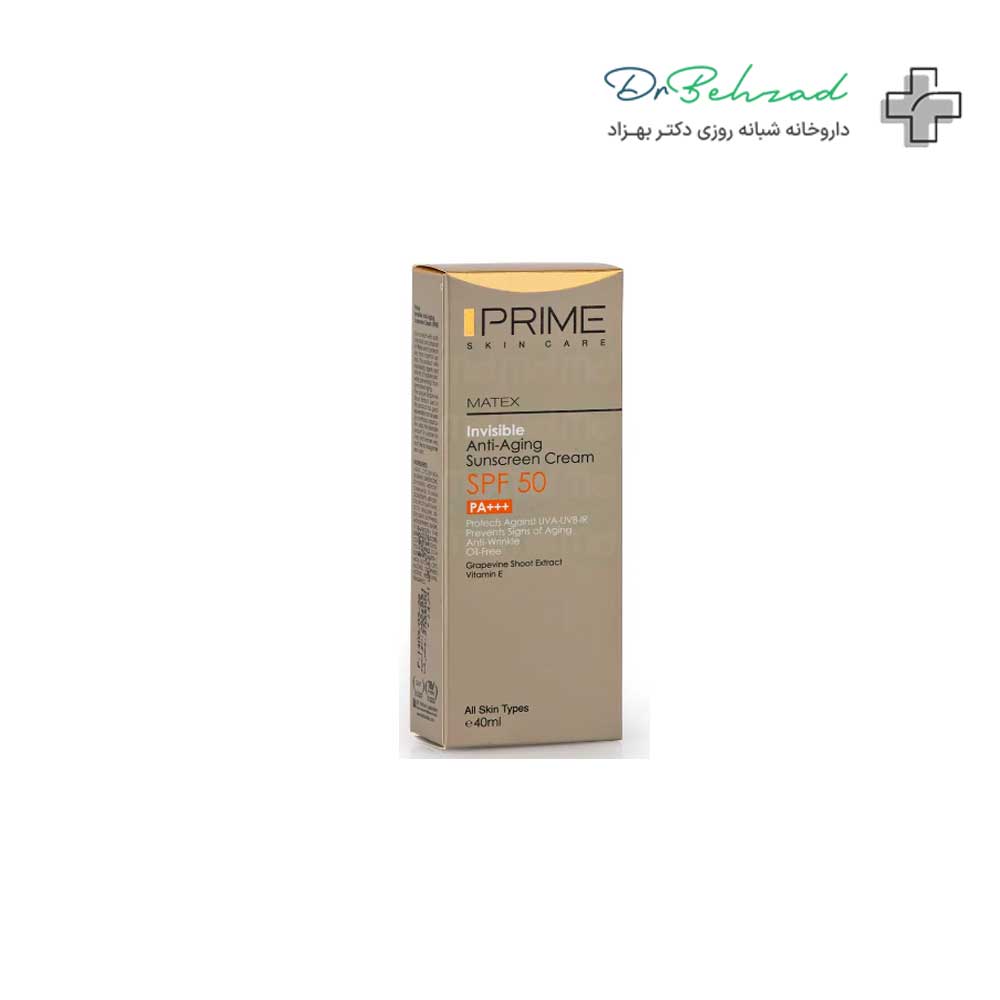 کرم ضد آفتاب جوان کننده SPF50 فاقد چربی پرایم