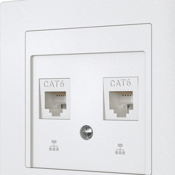پریز تلفن دوبل نستک - مدل دو سوکت (RJ11)