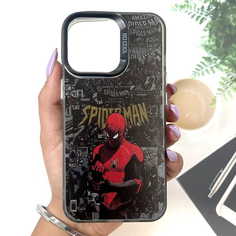 قاب گوشی iPhone 13 Pro آیفون So Cool Case طرح دار PC لنز برجسته طرح مرد عنکبوتی کد 394513