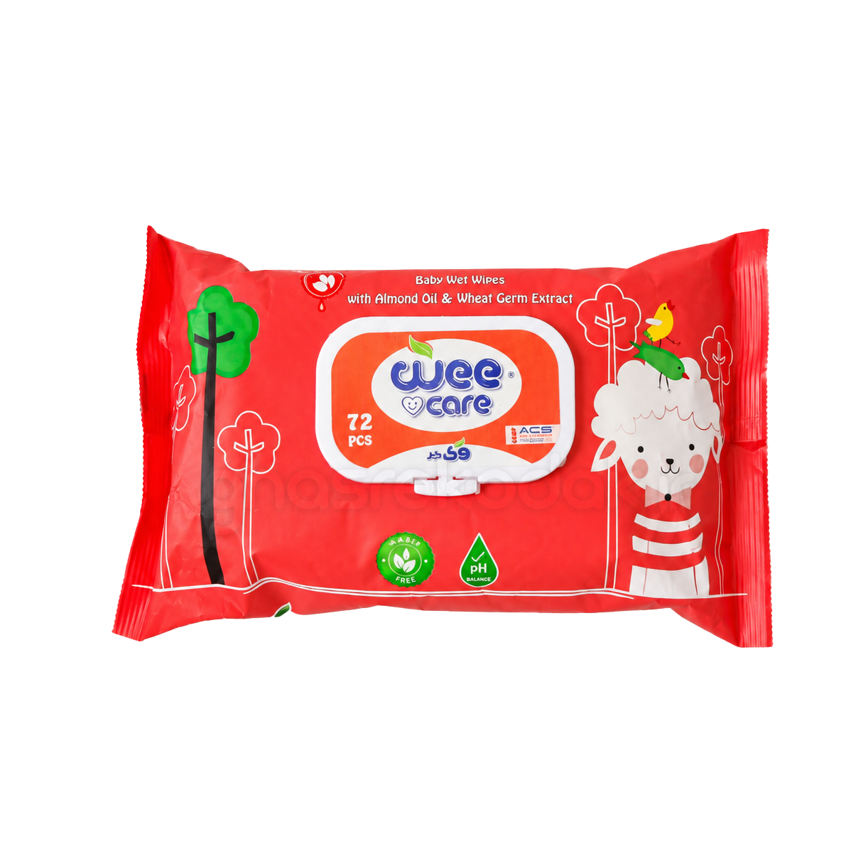 دستمال مرطوب با رایحه روغن بادام wee ایران 