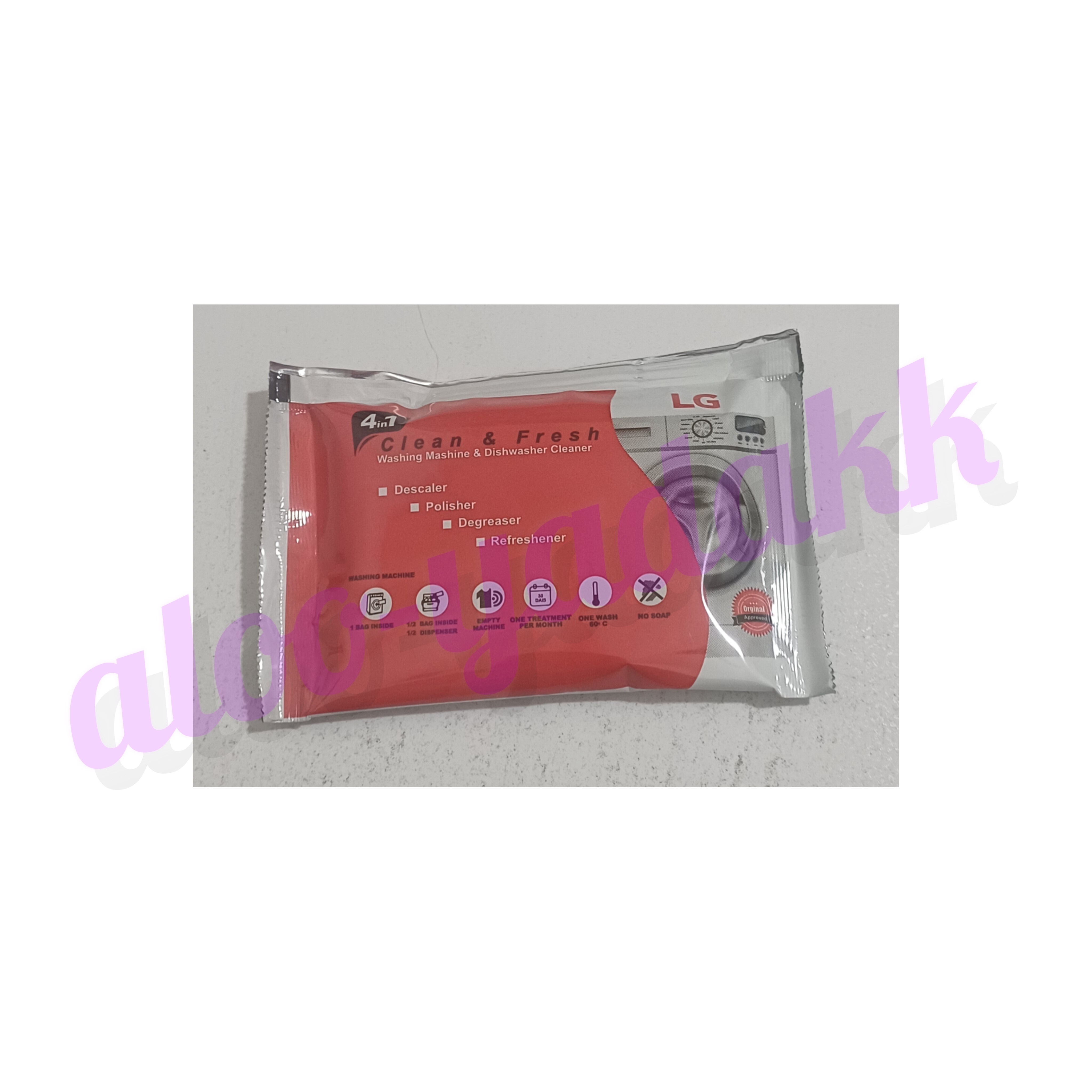 پودر جرمگیر ماشین ظرفشویی و ماشین لباسشویی ال جی (LG) یک عددی