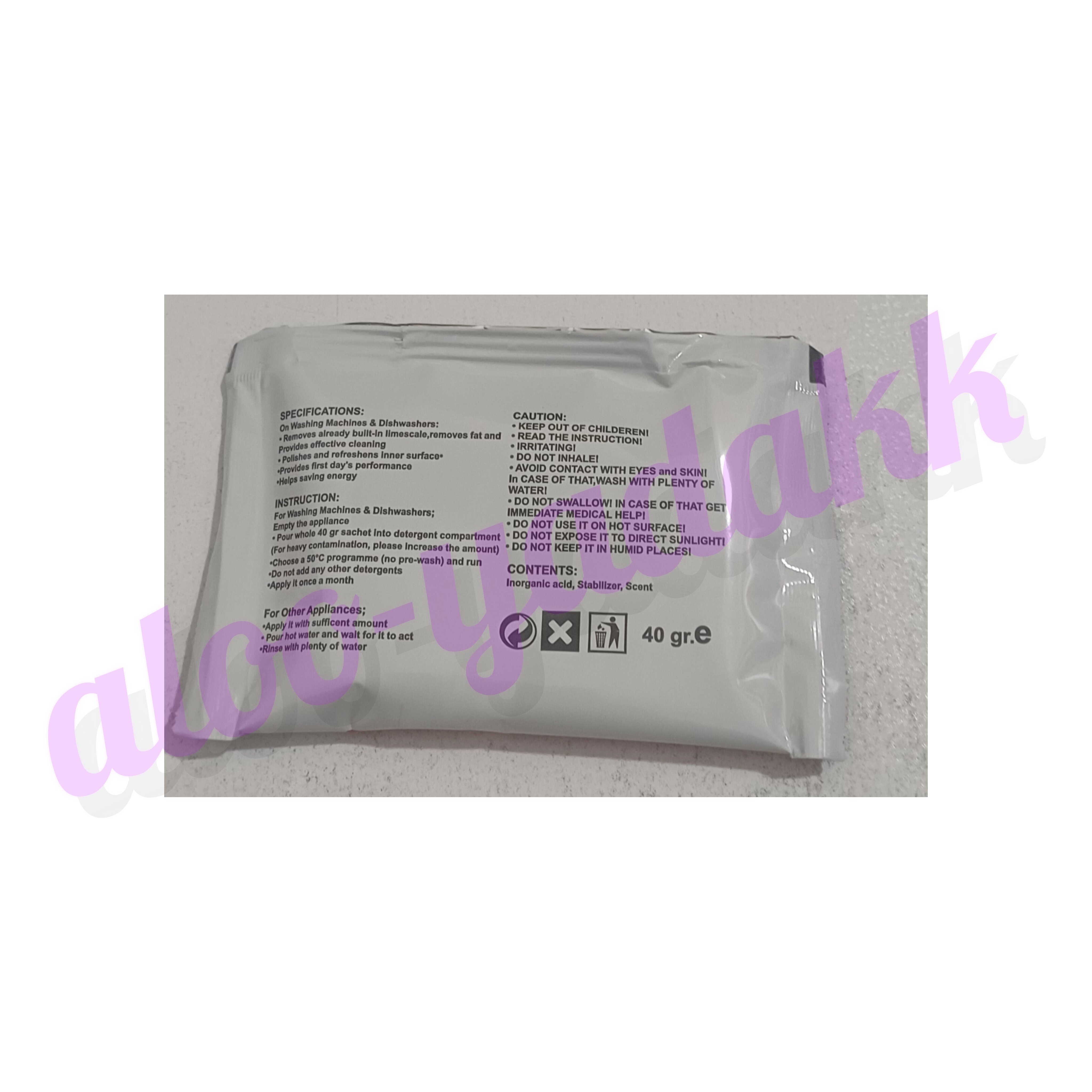 پودر جرمگیر ماشین ظرفشویی و ماشین لباسشویی ال جی (LG) یک عددی