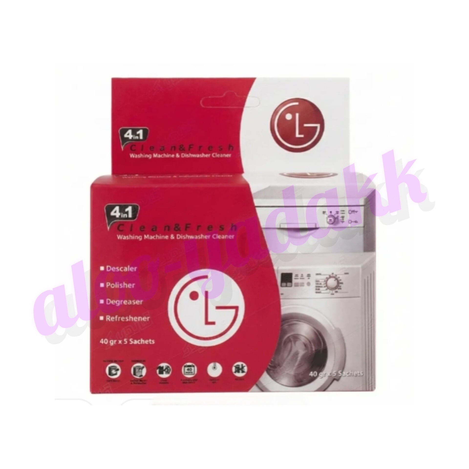 پودر جرمگیر ماشین ظرفشویی و ماشین لباسشویی ال جی (LG) یک عددی