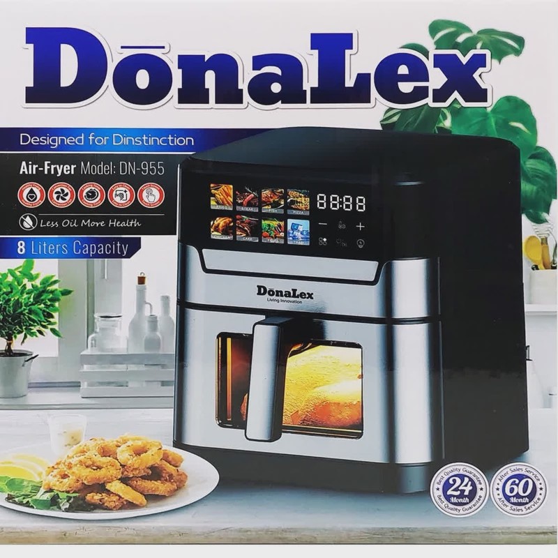 سرخ کن بدون روغن 8 لیتر دونالکس مدل DN-955 جلو شیشه با ضمانت 18 ماهه و ارسال رایگان