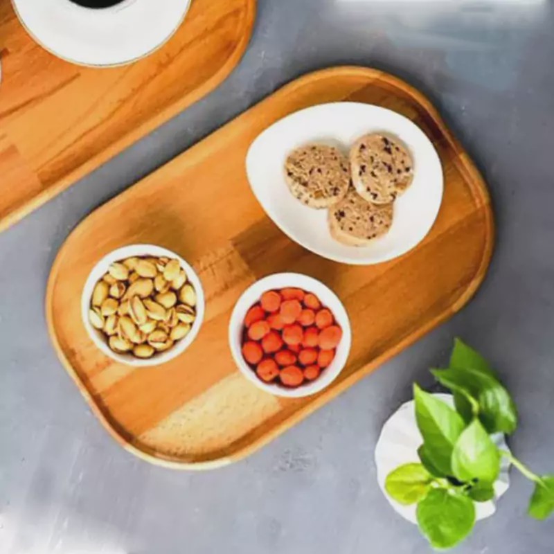 سینی چوبی 38 سانت MGM کد 11013 با چوب راش گرجستانی