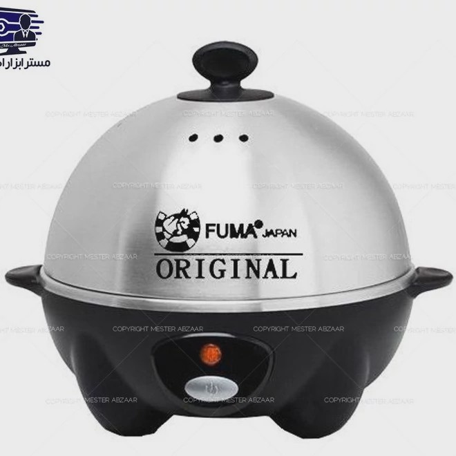 تخم مرغ آب پز کن درب استیل 360 وات مخزن 7 عددی فوما ژاپن خانگی تخم مرغ پز مدل FUMA JAPAN FU-853