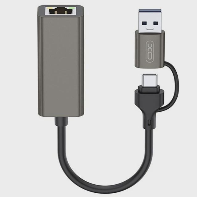 مبدل تایپ C و USB 3.0 به پورت شبکه ایکس او HUB018 XO 9