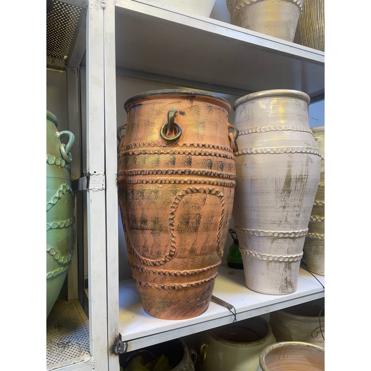 گلدان پتینه 75سانتی رنگ مسی