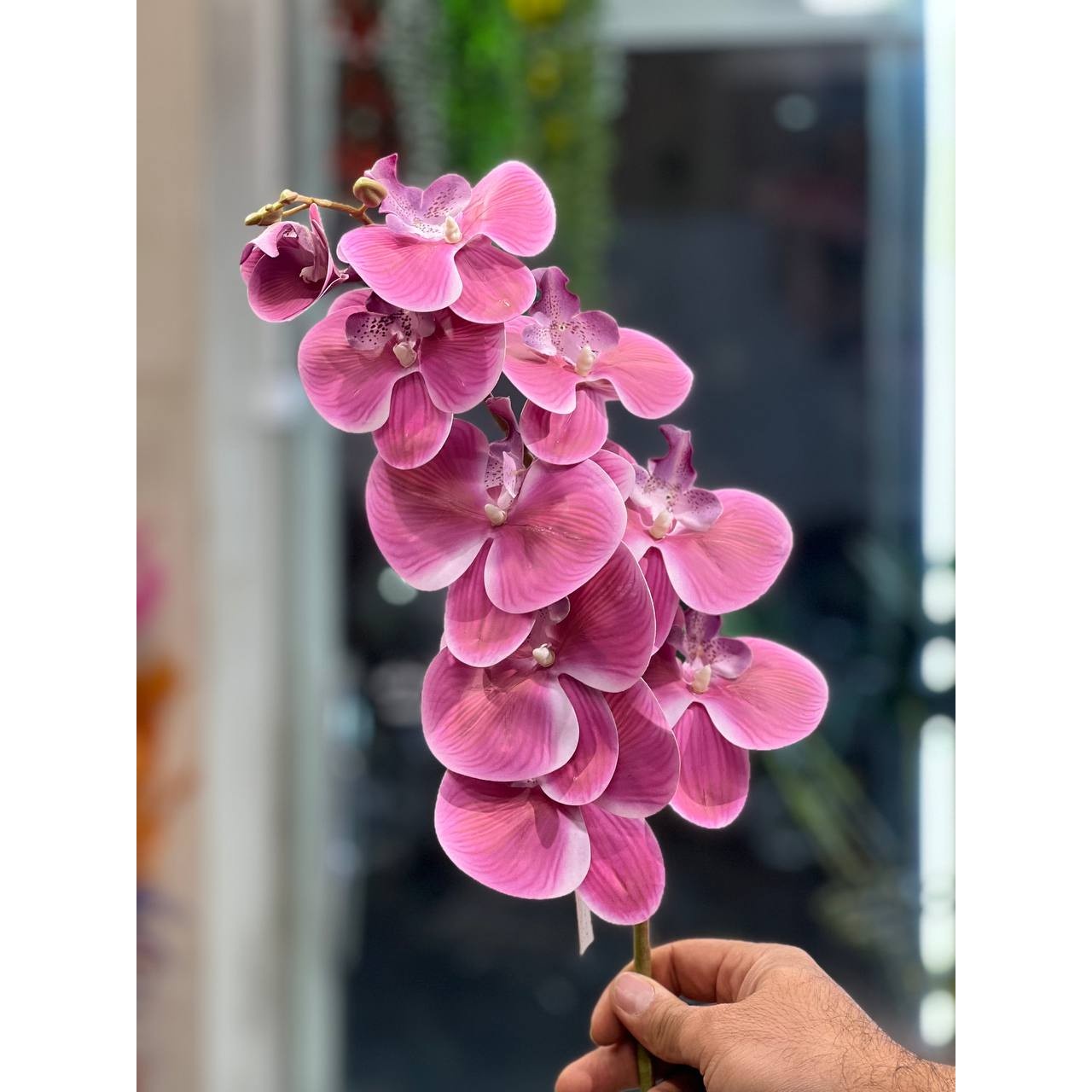 ارکیده مصنوعی رنگ بنفش نیمه لمسی