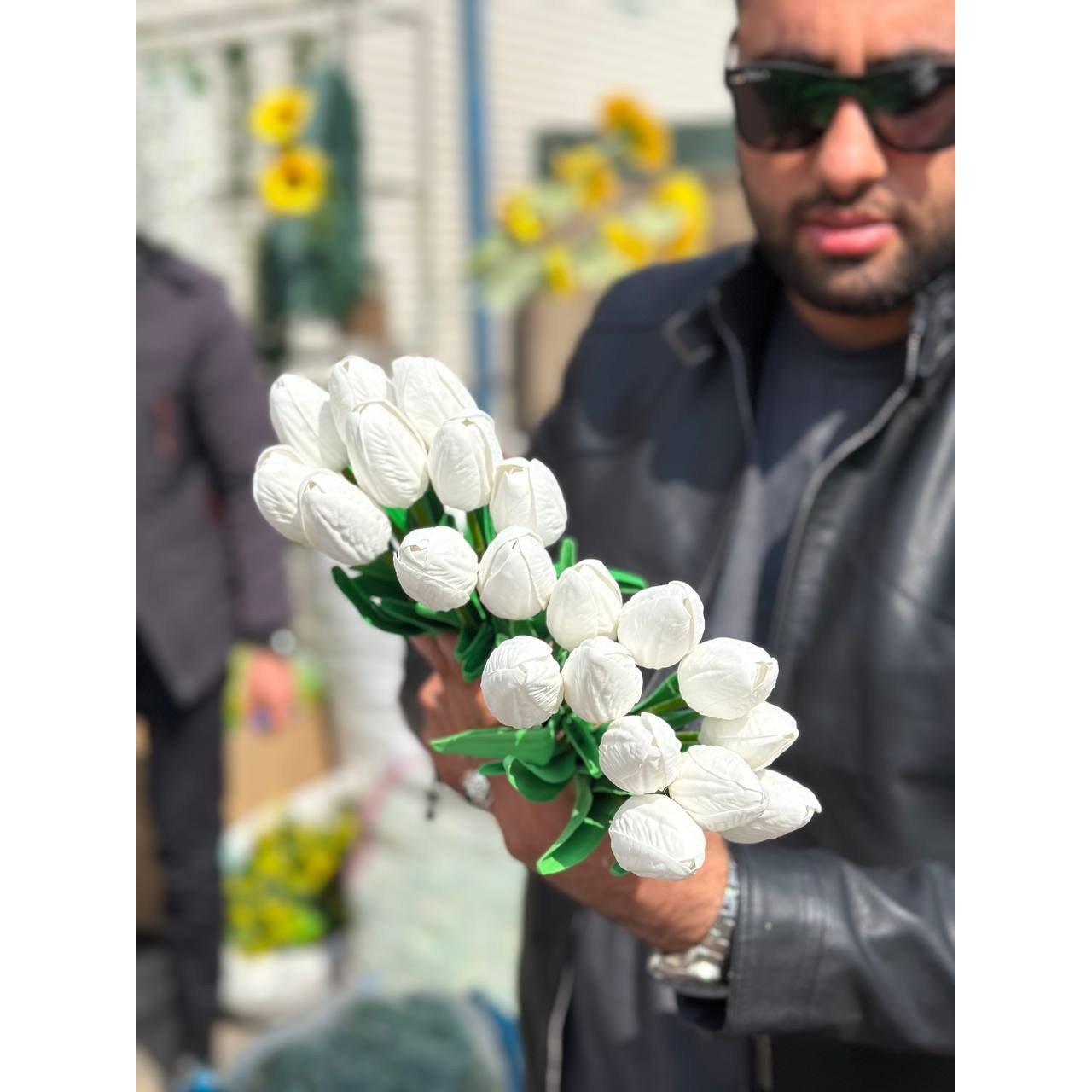 گل مصنوعی لاله فومی 10عددی
