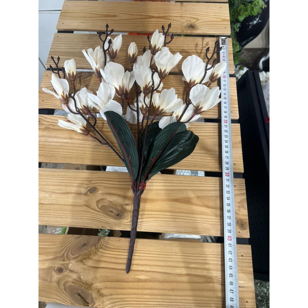 گل مصنوعی بوته آلستر سفید 20گل درجه 1وارداتی