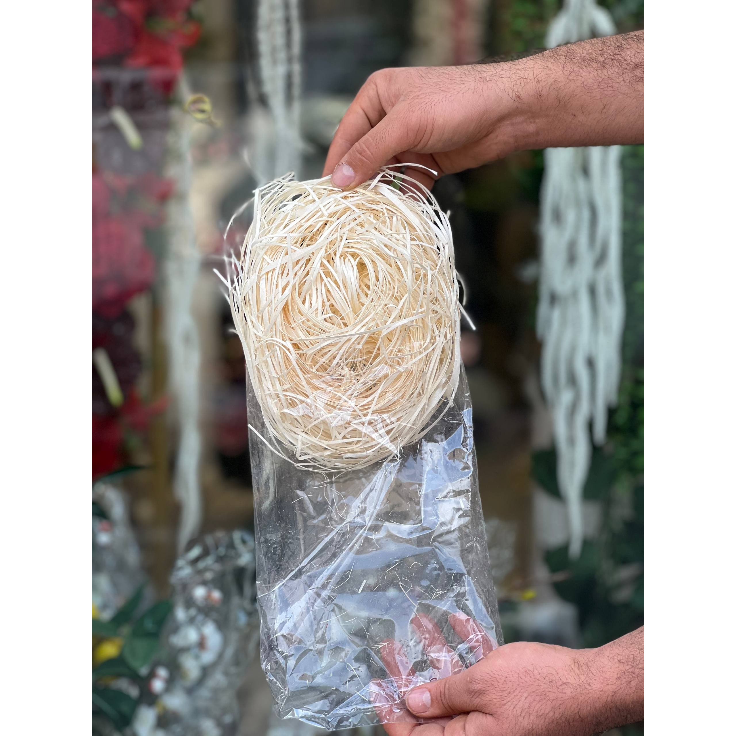 پوشال تزئینی رنگ کرمی بسته یک عددی
