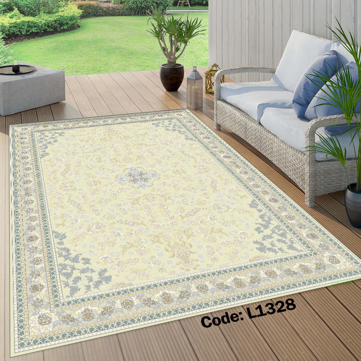 روفرشی کشدار (کاور فرش) و فرشینه و پادری کالای خواب متین کد L 1328
