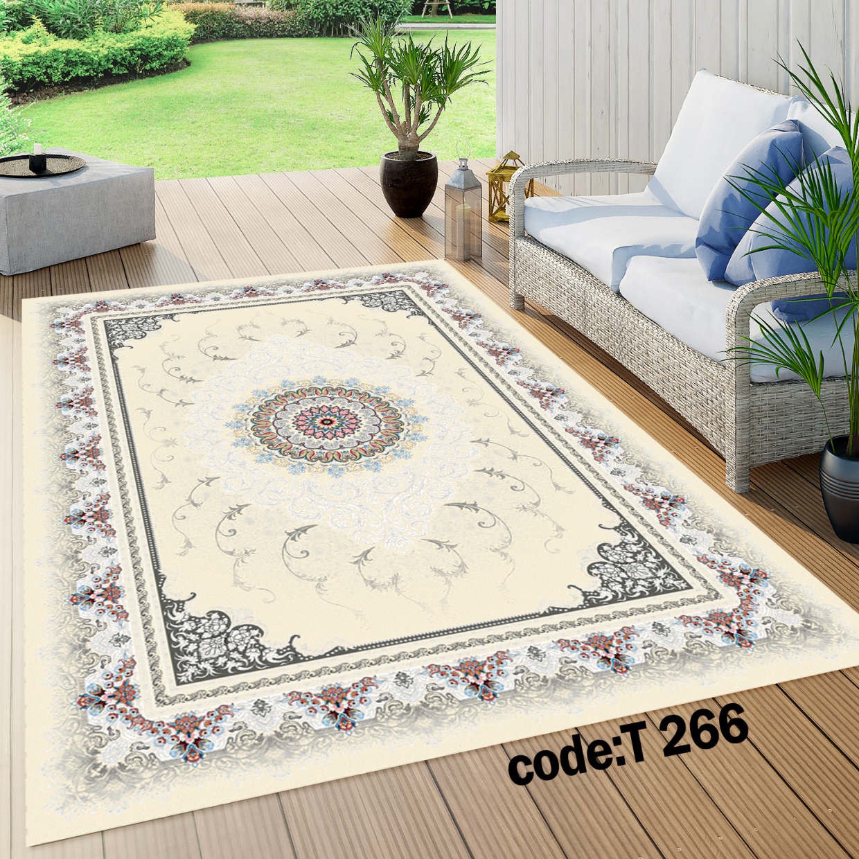 روفرشی کشدار (کاور فرش) و فرشینه و پادری کالای خواب متین کد T 266